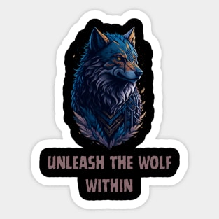 alpha male wolf Sticker